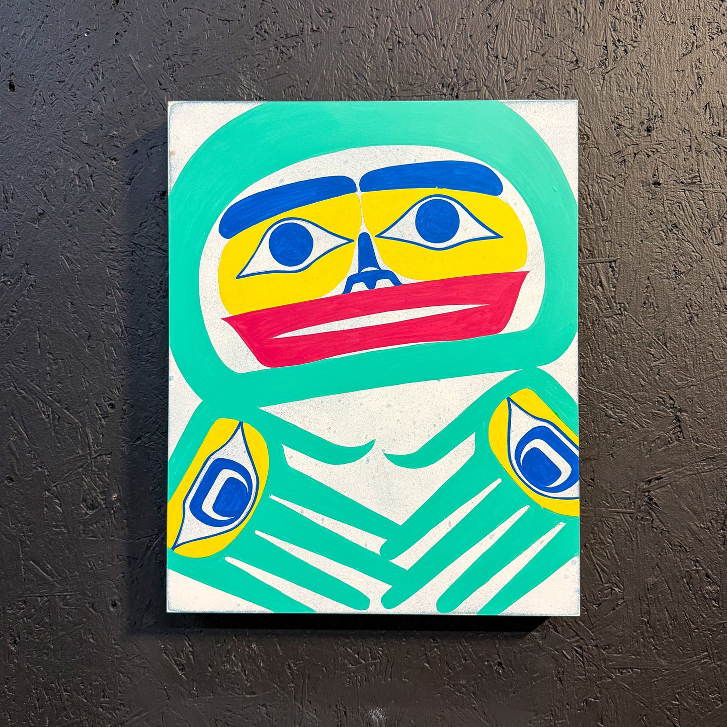 Happy Hands - Green - Acrylic on Wood Panel 16x20