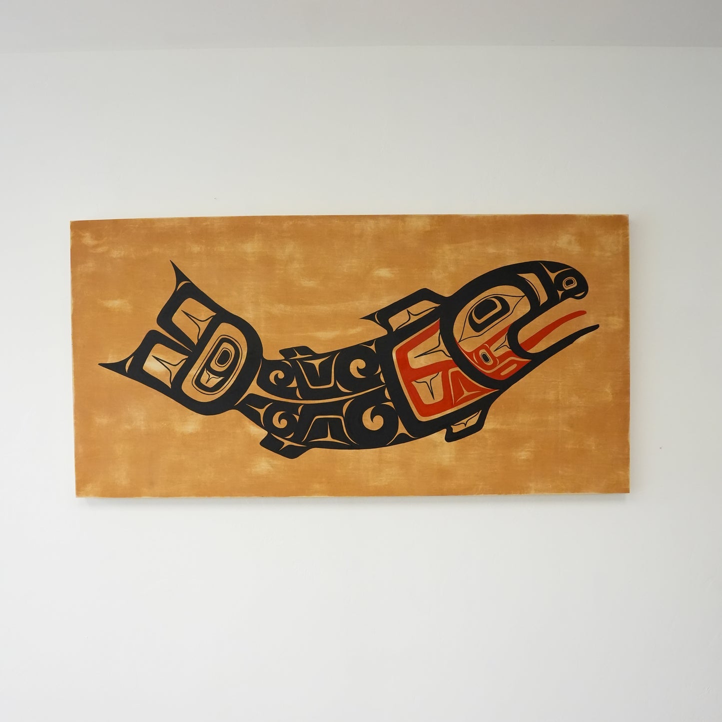 Formline Salmon Wood Panel