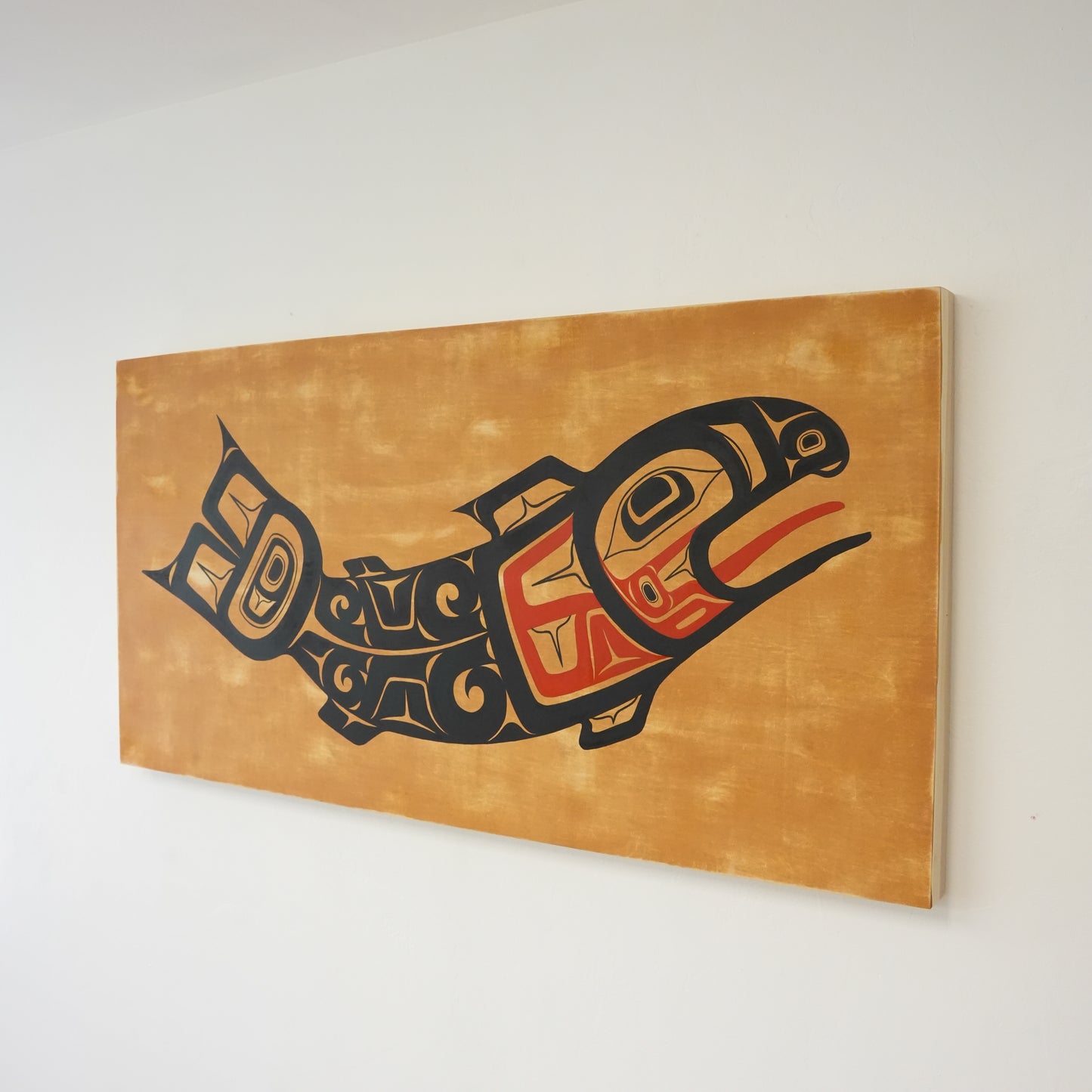 Formline Salmon Wood Panel
