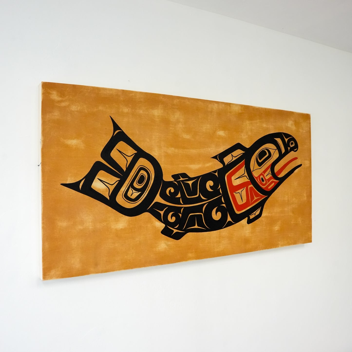 Formline Salmon Wood Panel
