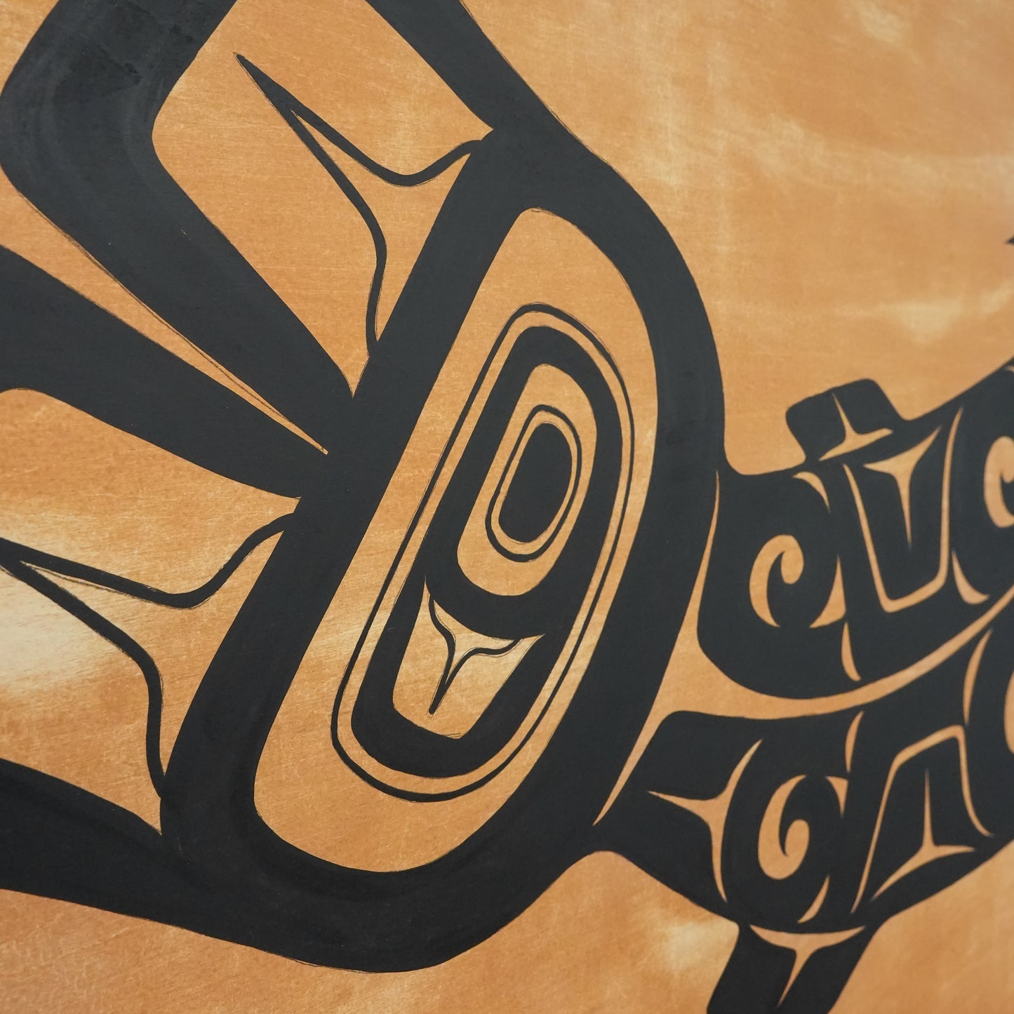 Formline Salmon Wood Panel