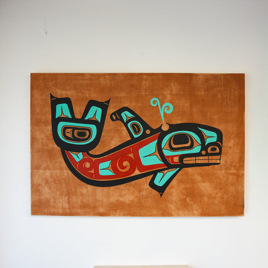 Killer Whale Acrylic on Wood Panel 24x36