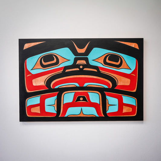 Bentwood Box Front Acrylic on Wood Panel 36x24