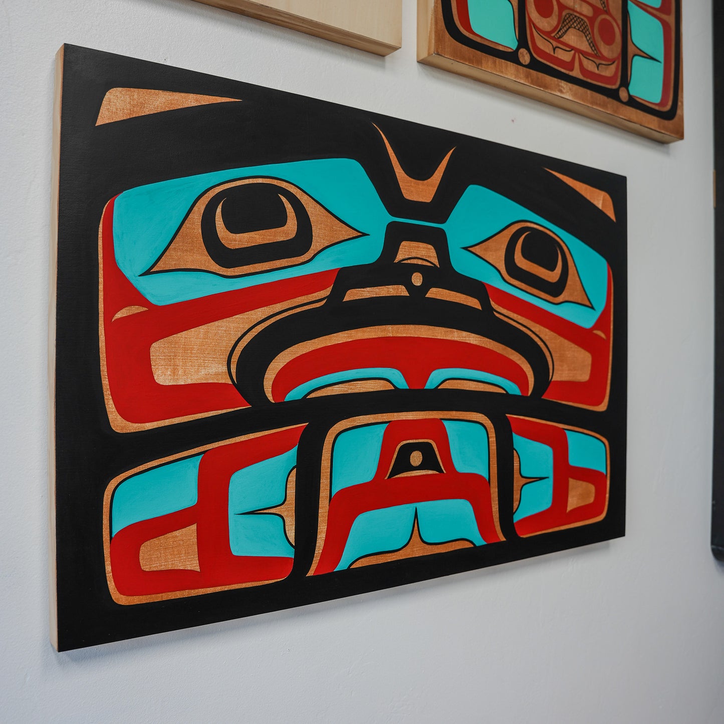 Bentwood Box Front Acrylic on Wood Panel 36x24