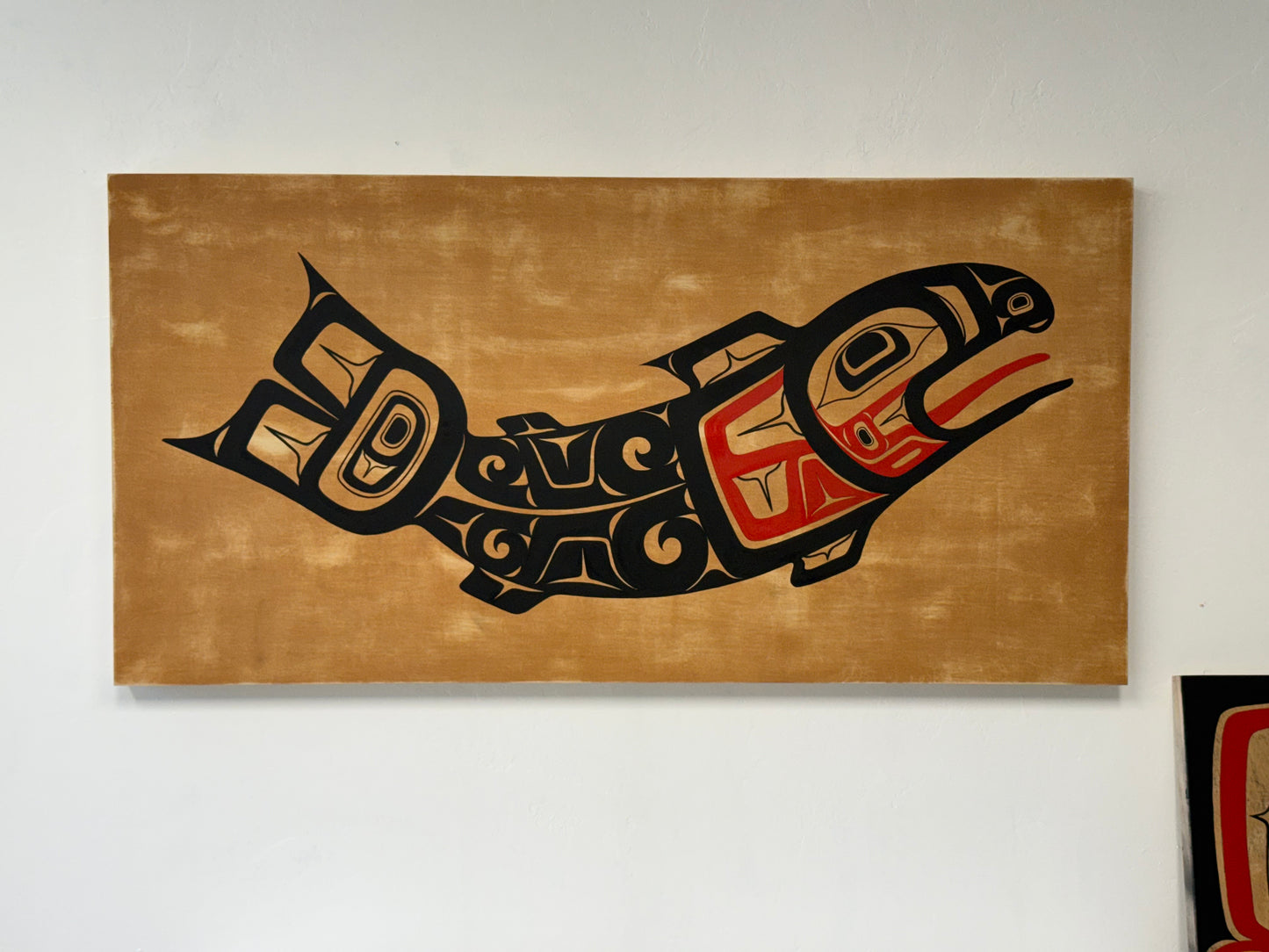 Formline Salmon Wood Panel