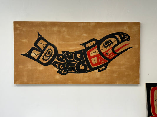 Formline Salmon Wood Panel