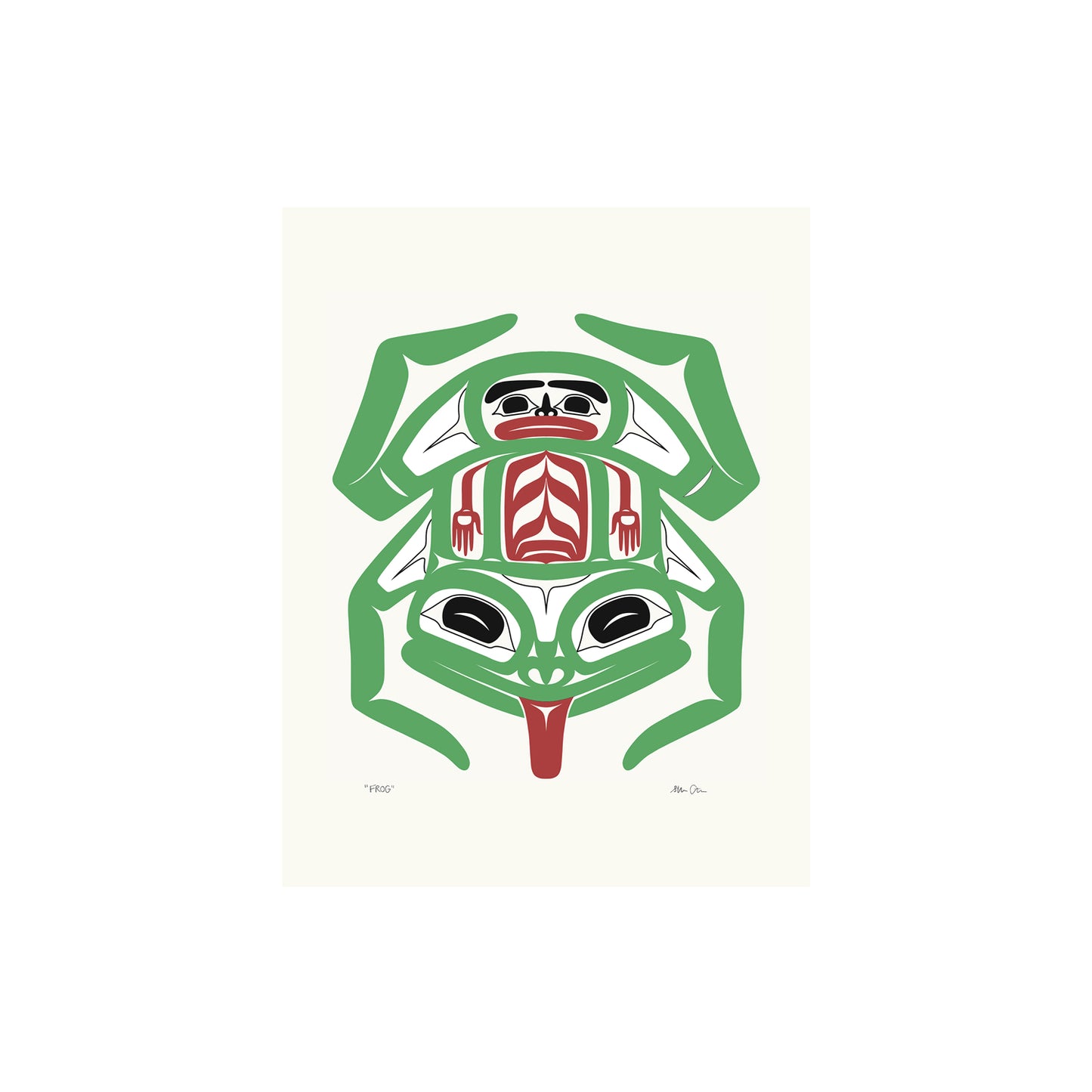 Formline Frog Print